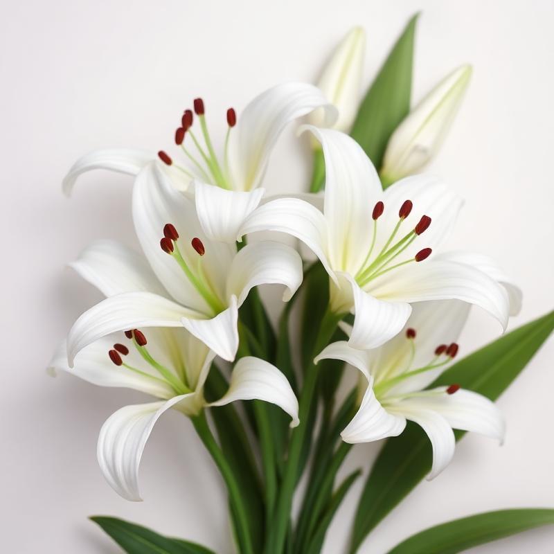 White lilies bouquet