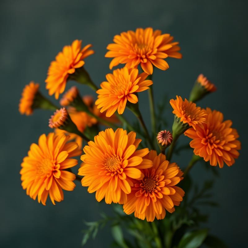 Orange marigold bouquet